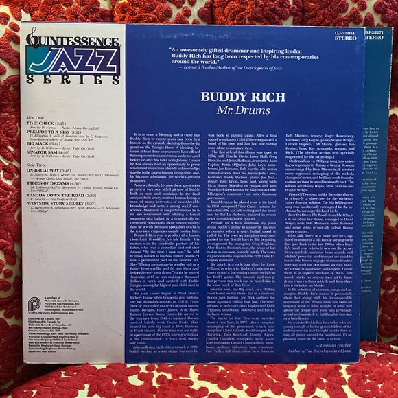 Buddy Rich albums Mr. Drums and Drummers Drummer on vinyl - Picture 5 of 5